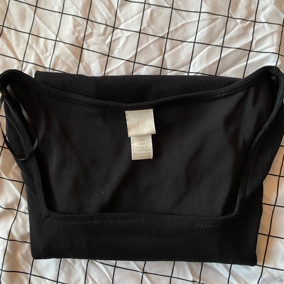 h&m square neck black bodysuit - Picture 3 of 4